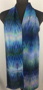 8"x70" Shibori Blue Long Scarf